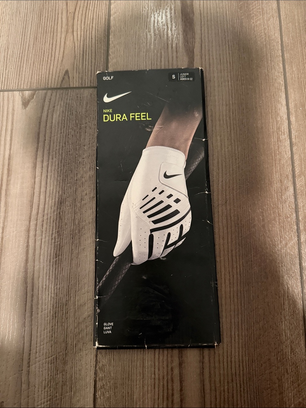 Nike White and Black Dura Feel Golf Glove